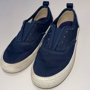 SPERRY EUC W/Box Crest Rope Fray Women’s Navy Slip-On Laceless Sneakers Size 6.5